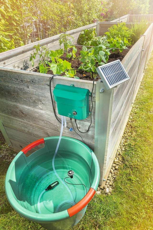 Solar Bewässerungssystem Pflanzenbewässerung Wasserspender Bewässerung Pumpe  NEU