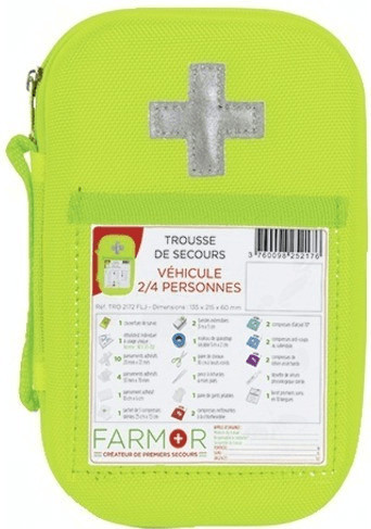 Farmor Trousse de secours véhicule de 2 à 4 personnes