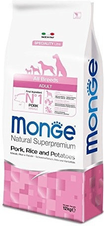Monge All Breeds Adult - Pork, Rice and Potatoes (12 kg)