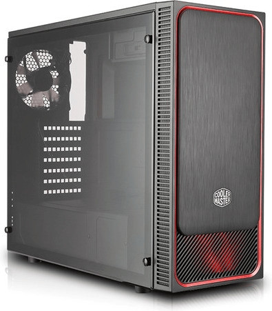 CoolerMaster MasterBox E500L Window red
