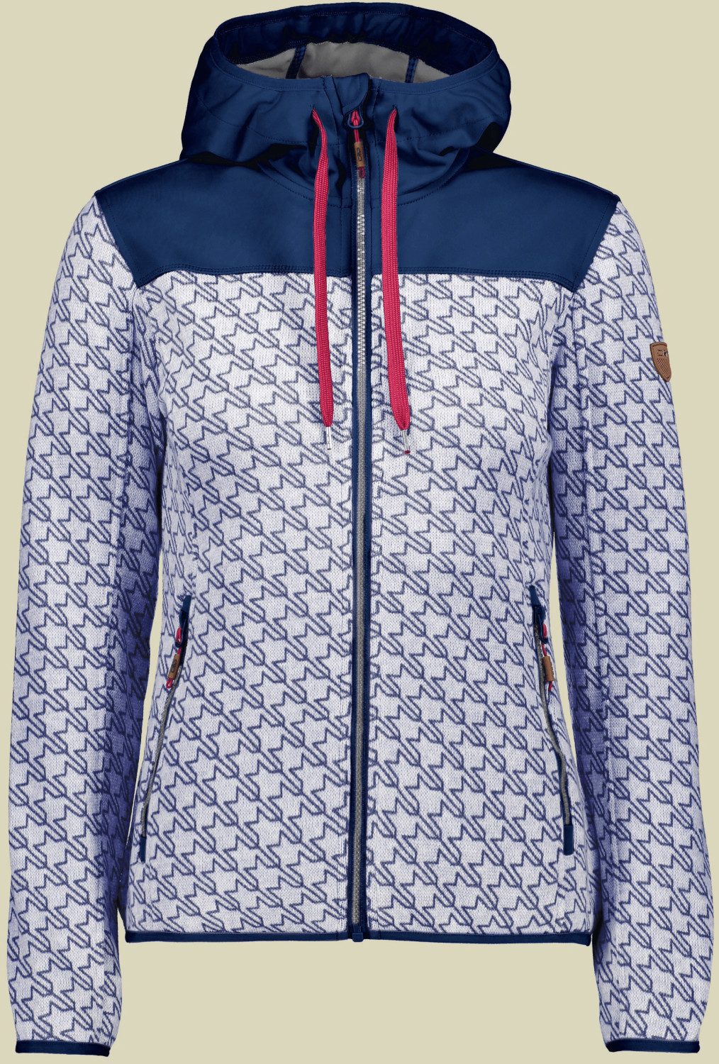 CMP Women knitted fleece Jacket (8H6576) argento-bianco