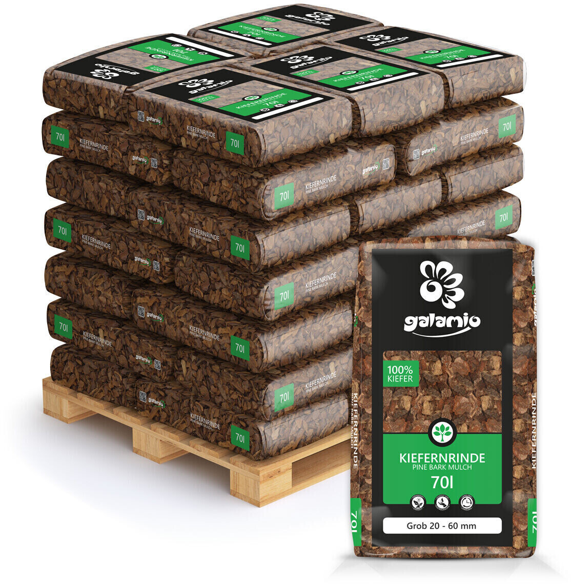 Galamio Rindenmulch grob 2060mm 70L x 36 (2.520 L) ab 259,00