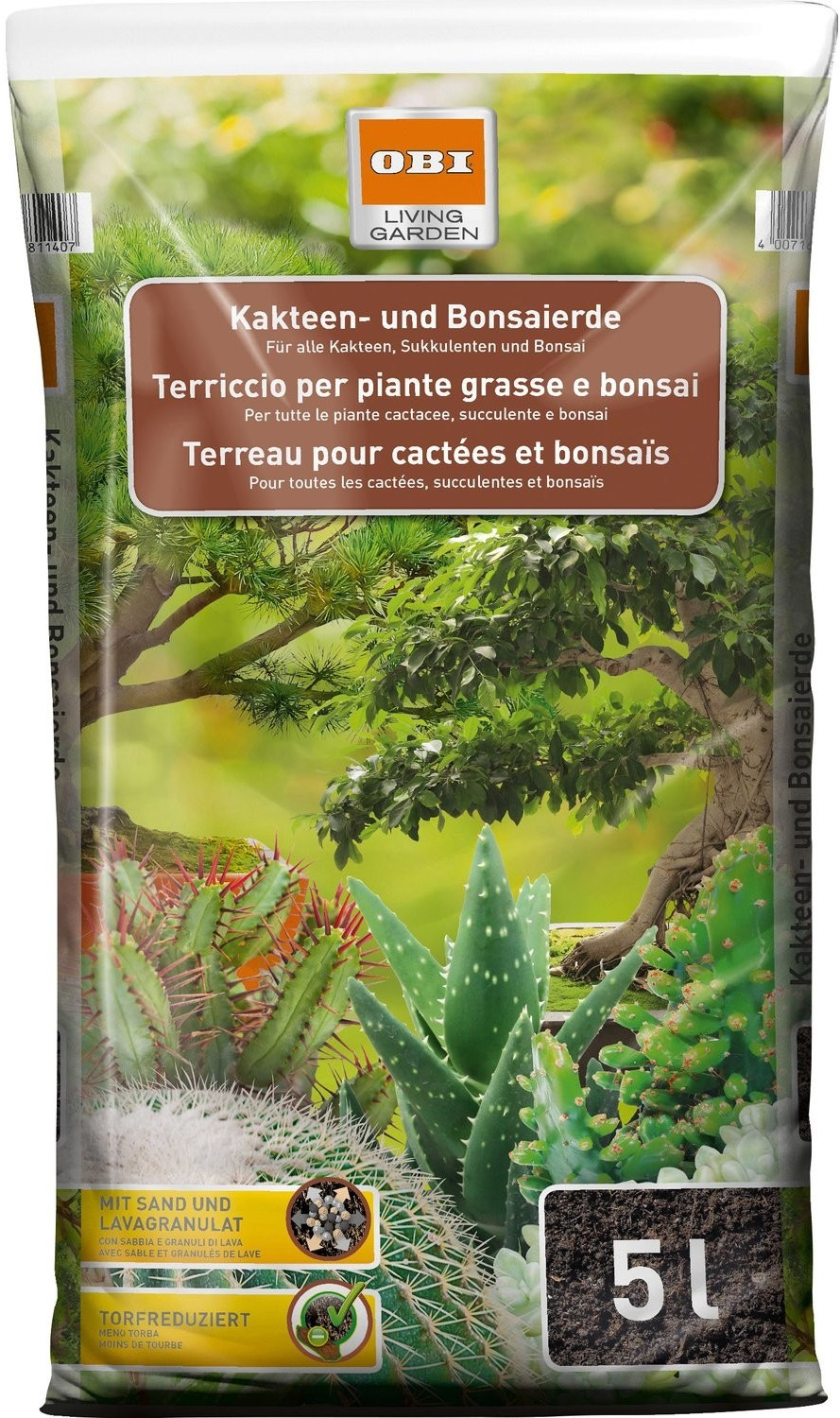 Obi Living Garden Kakteen und Bonsaierde 5 Liter ab 5,59