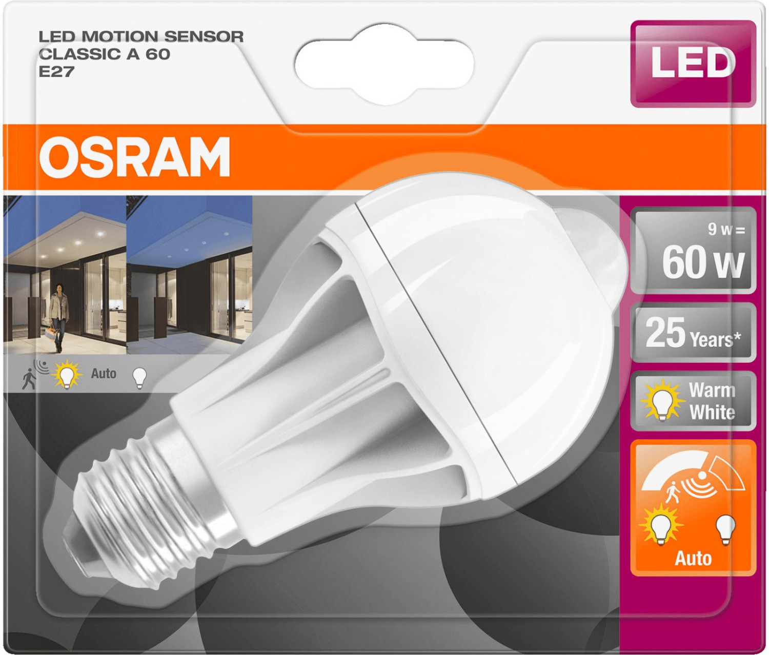 OSRAM LED STAR MOTION SENSOR CLASSIC A LED-Speziallampen mit Bewegungs