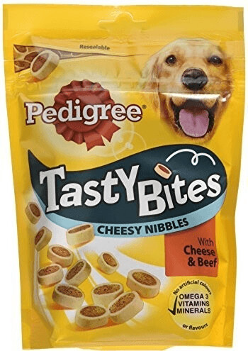 Pedigree Tasty Bites Cheesy Nibbles with Cheese & Beef 140g