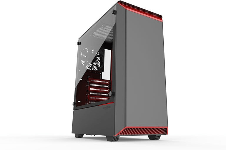 Phanteks Eclipse P300 Tempered Glass black/red