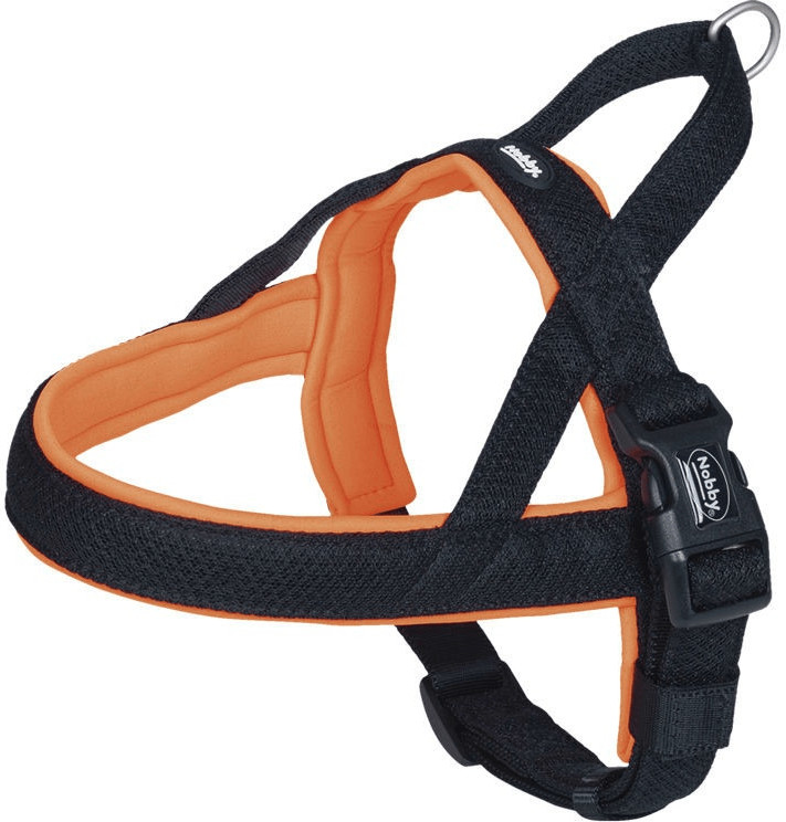 Nobby Norwegian harness mesh preno 50-64 cm + 42 cm / B: 25/35 mm neon orange