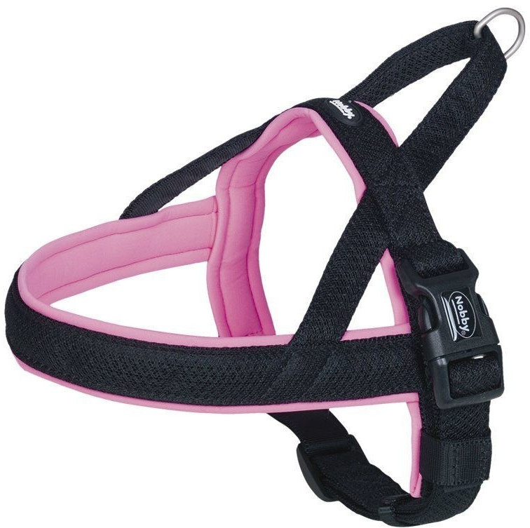 Nobby Norwegian harness mesh preno 60-76 cm + 46 cm / B: 25/35 mm pink