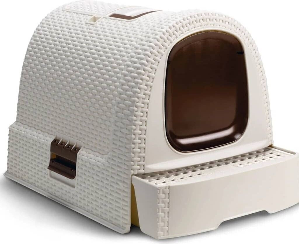 Curver Maison de toilette pour chat blanc
