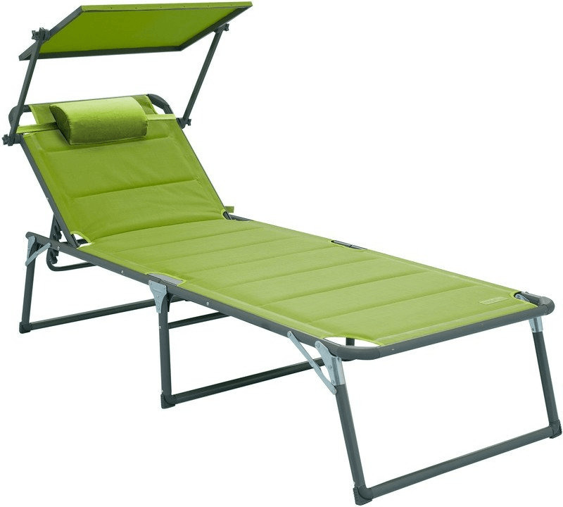 Meerweh Aluminium Gartenliege XXL mit Dach 740 ab 129,00