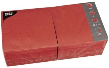 Papstar Napkins red 250 pcs.
