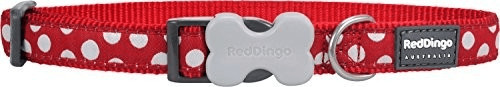 Photos - Collar / Harnesses Red Dingo Polka Dot Dog Collar 