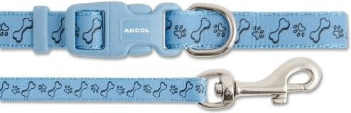 Ancol Small Bite Paw N Bone Puppy Collar & Lead Set - Blue
