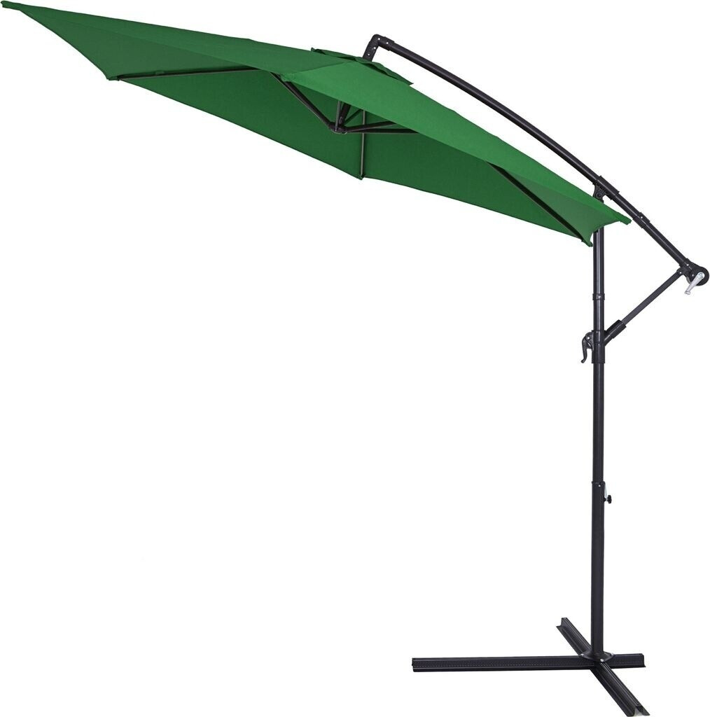 Deuba Parasol déporté Ø 300 cm vert
