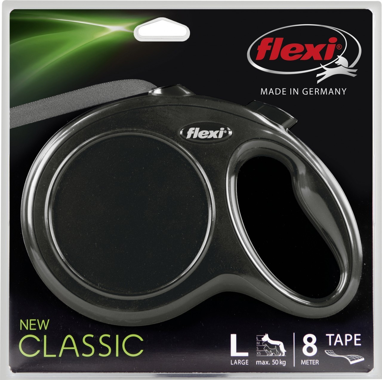 Flexi Laisse enrouleur pour chien L 8 m noir Flexi Laisse enrouleur pour chien L 8 m noir