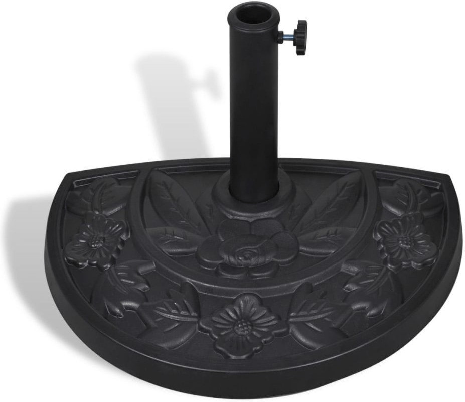 VidaXL Base de parasol semi-circulaire en résine