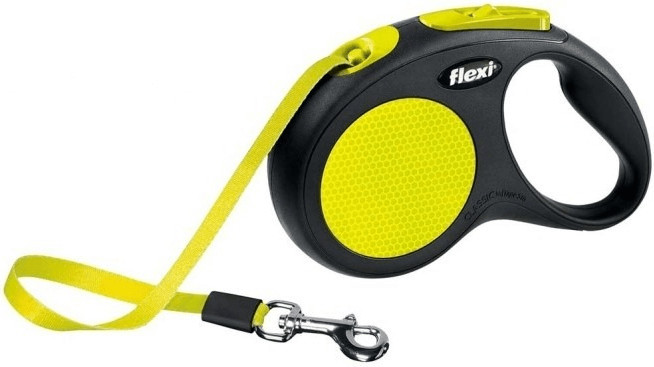 Flexi Laisse-sangle New Neon M 5 m noir/fluo
