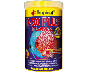 Tropical D-50 Plus Diskusfutter – Farbverstärkendes Flockenfutter Mit 50% Protein, Astaxanthin Und Beta-Glucan