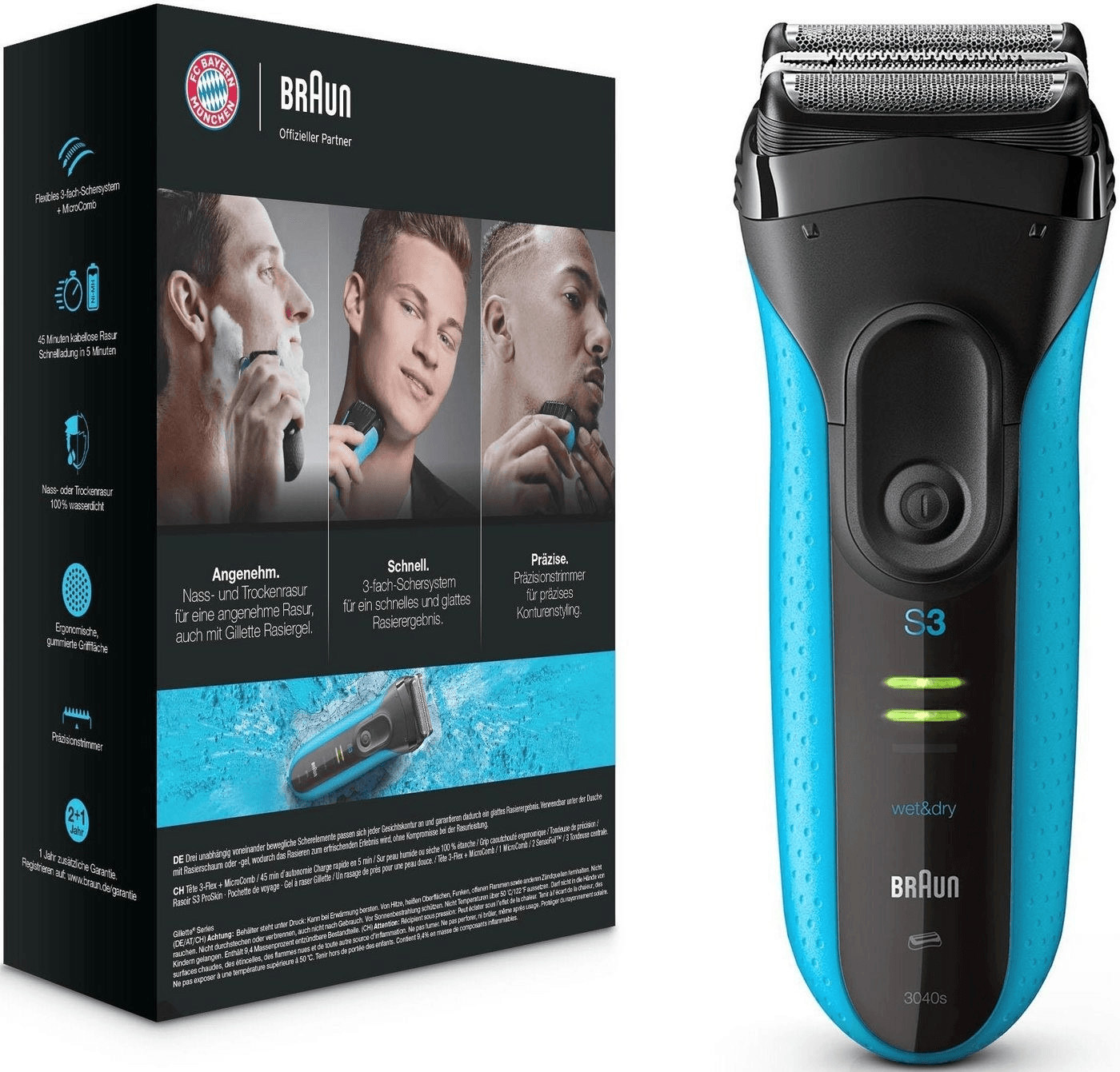 Braun Scherkopf Series 3 Original Braun Scherkopf Für Rasierer Series 3 – Kombipack 32B, Schwarz, Neue Kassette Braun Rasierer Series 2