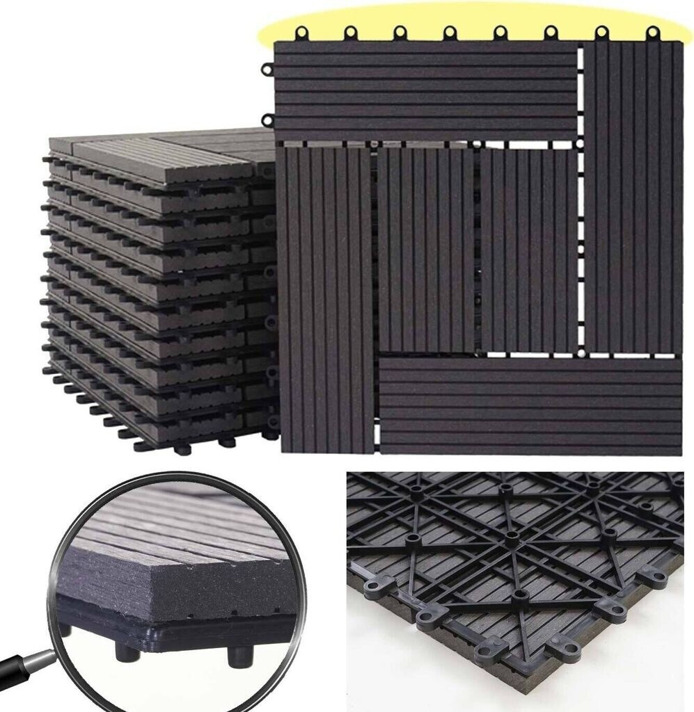 Mendler Rhone anthracite 30 x 30 cm (11 pièces)