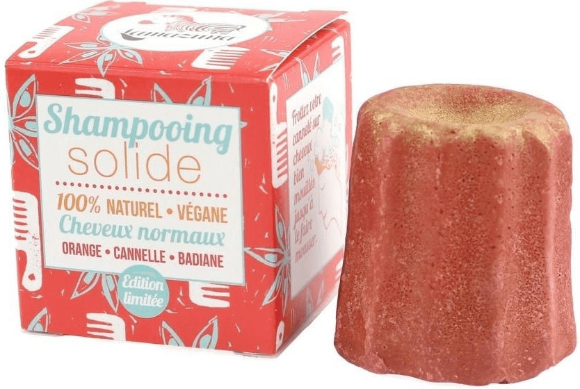 Lamazuna Shampooing solide pour cheveux normaux orange/cannelle/badiane 55 g