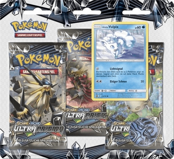 Pokémon Pack 3 boosters Sonne & Mond Ultra-Prisma SM05 (allemand)