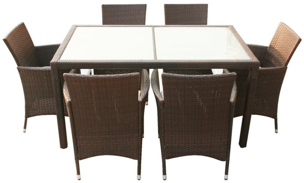 VidaXL Mobilier à dîner jardin résine tressée marron (43119)