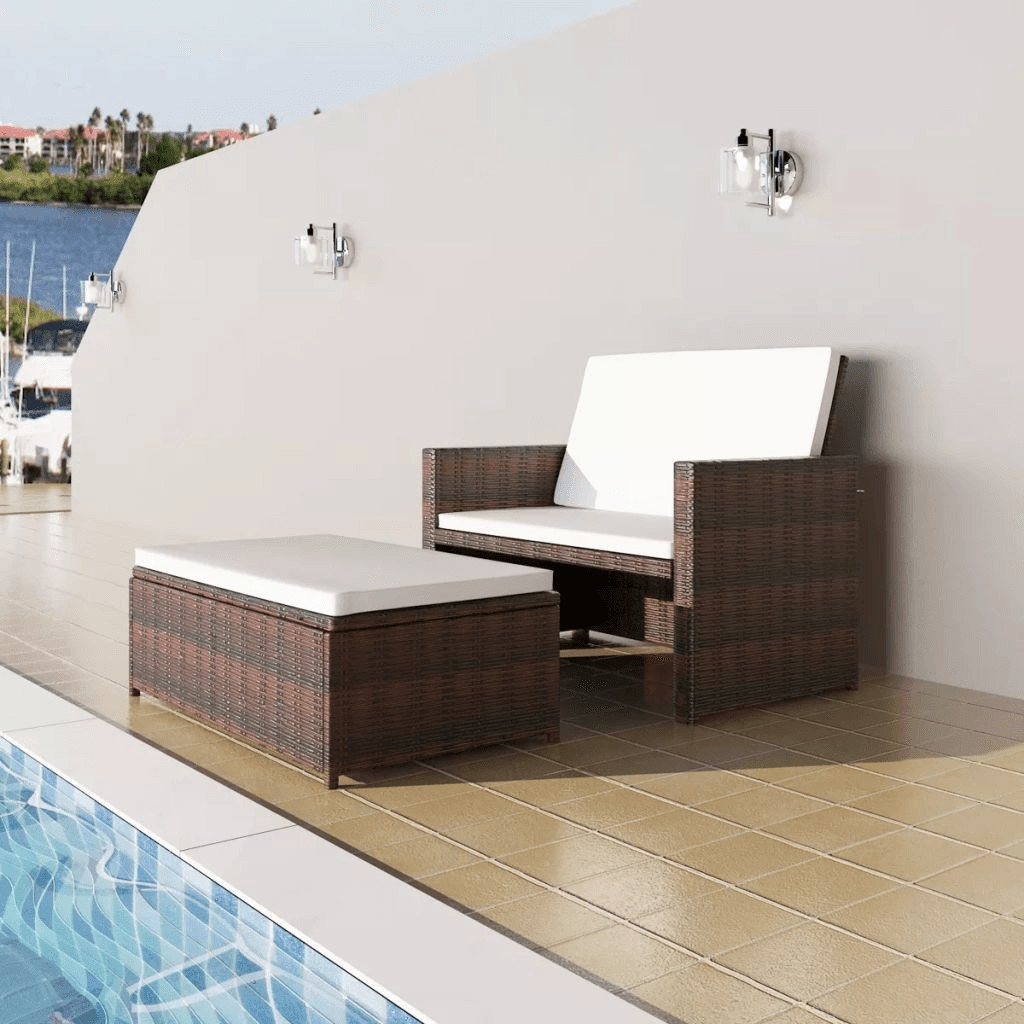 VidaXL Canapé de jardin résine tressée marron (43070)
