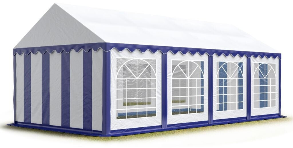 Toolport Tente de réception Economy 4 x 8 m blanc/bleu
