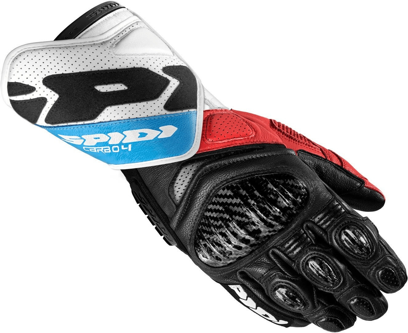 Spidi Gants Carbo 4 noir/rouge/bleu