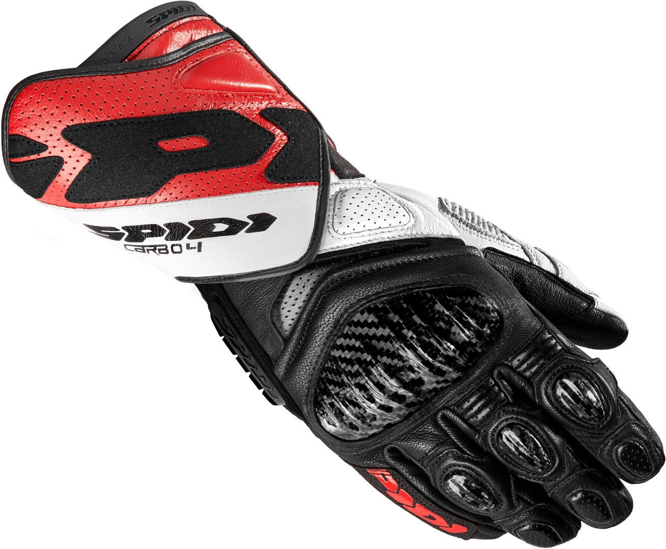 Spidi Gants Carbo 4 noir/blanc/rouge