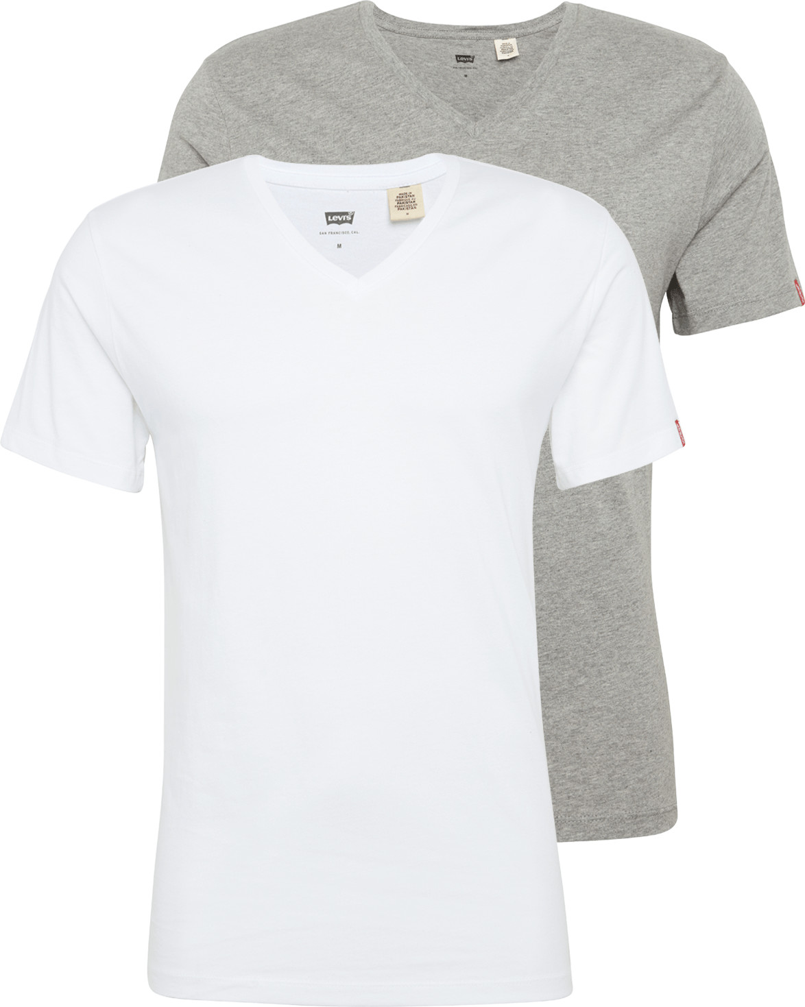 Levi's Slim Fit V-Neck Tees 2-Pack white and grey (82983-0006)