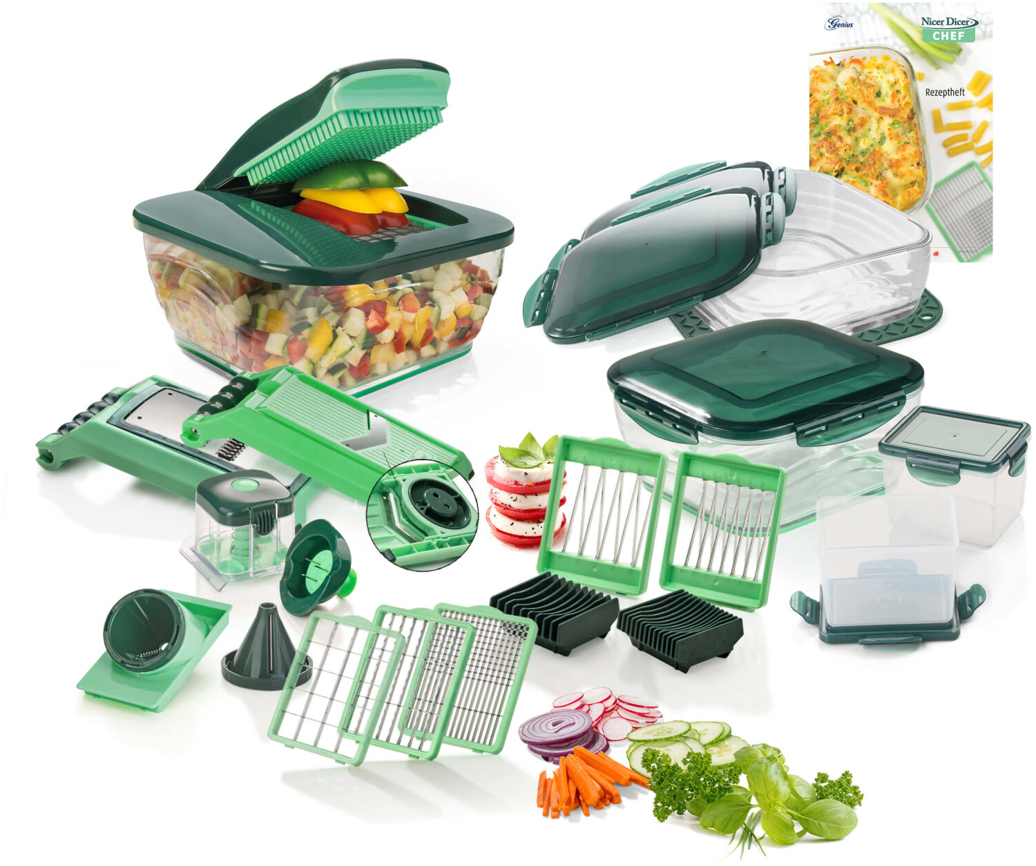 Genius Nicer Dicer Chef Deluxe Xxl 34-teilig Genius Nicer Dicer Chef 34-teilig ab 139,85 € (Juni 2025 Preise