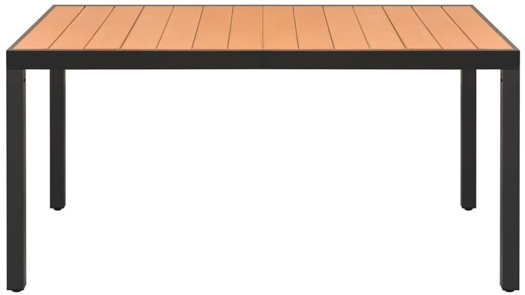 VidaXL Table de jardin aluminium/WPC 150 x 90 x 74 cm