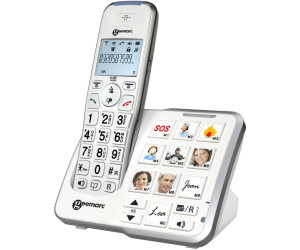 Deutsche Version Geemarc PHOTODECT 295 Zusatz-Telefon besonders praktisch bei Demenz schnurloses Schwerhörigen-Telefon mit 4 Fototasten und Lautsprecher 