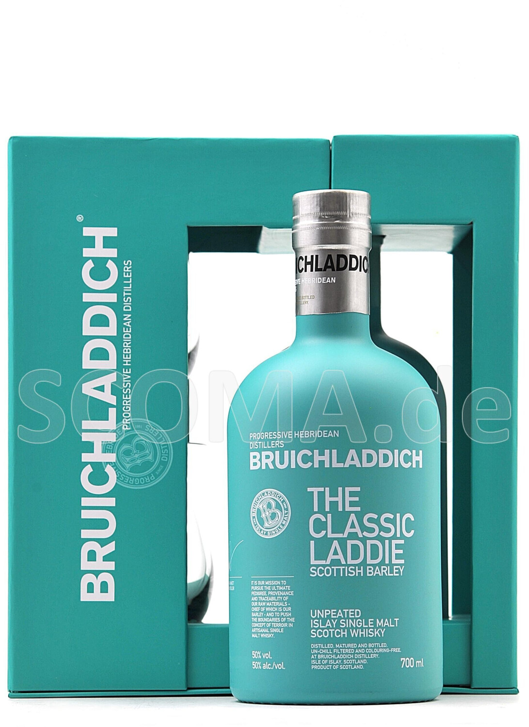Bruichladdich The Classic 0,7l mit 2 Gläsern Barley € 50% | Laddie ab bei Geschenkset Preisvergleich 49,90 Scottish