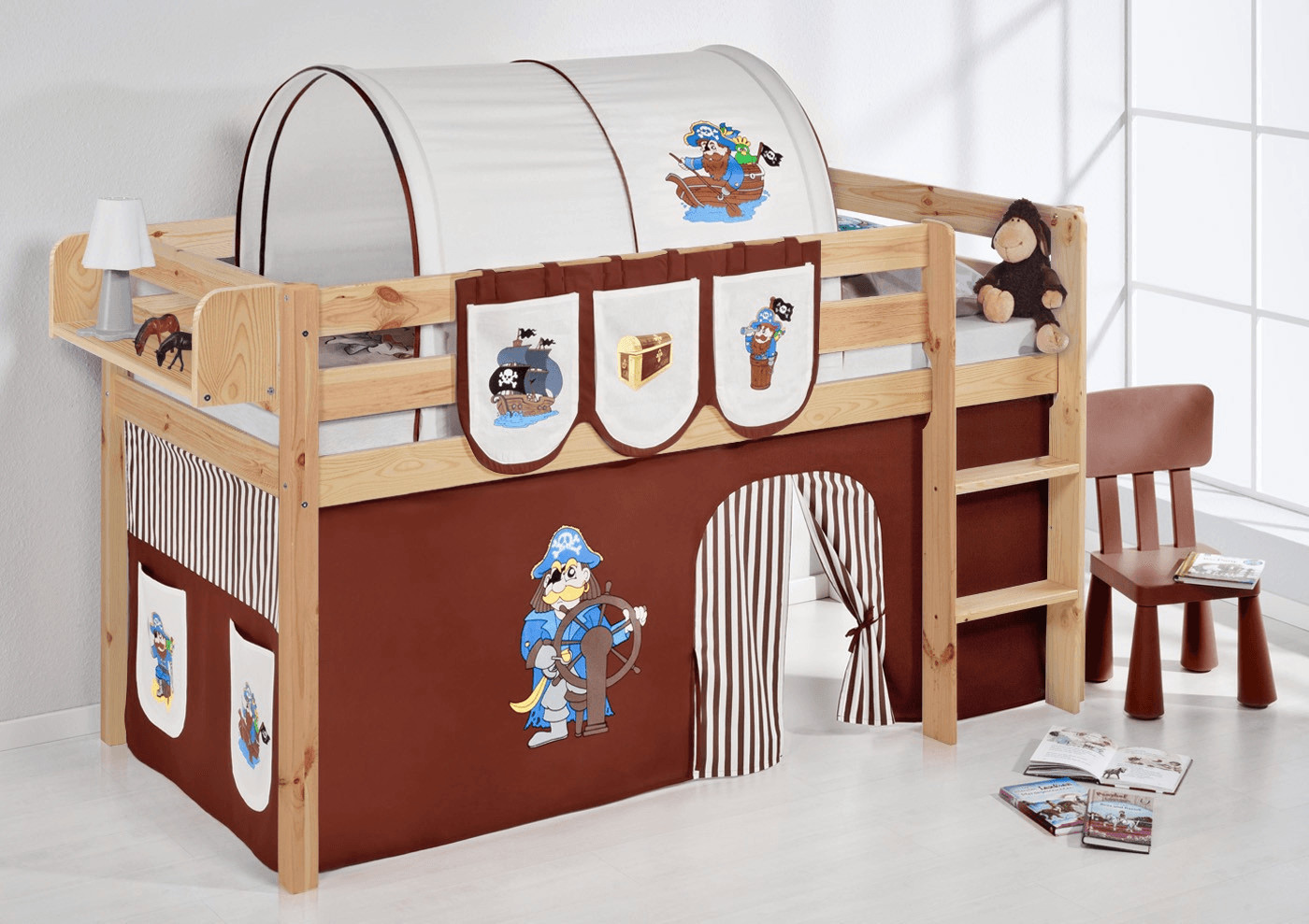 Lilokids Play Bed JELLE (Pirates brown/nature)