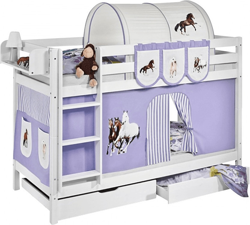 Lilokids Play Bed JELLE (Horses violet/white)