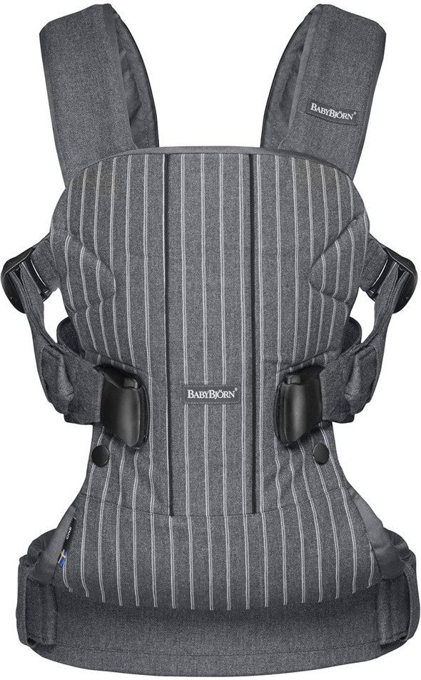 Babybjörn Carrier One Cotton Mix Pinstripe Grey