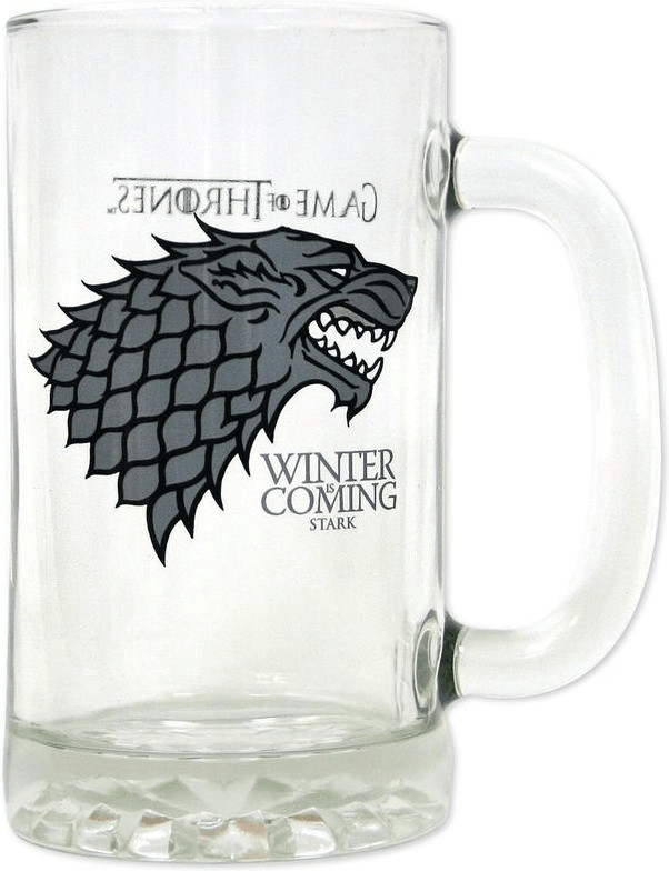 Close Up Game of Thrones Beer Stein Winter is coming