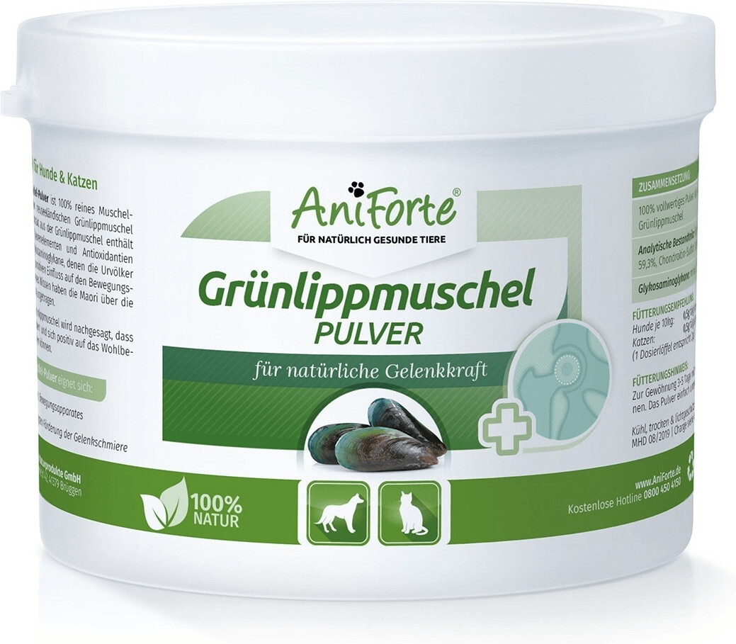 AniForte Green-Lipped Mussel Powder Natural Joint Strength For Dogs & Cats