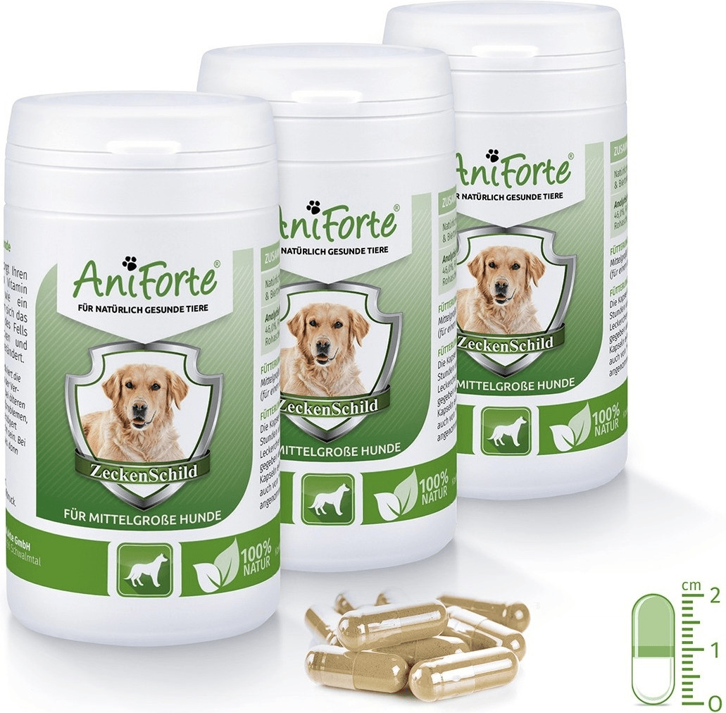 AniForte ZeckenSchild natürliche Zeckenabwehr für mittelgroße Hunde von