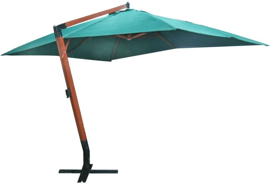 VidaXL Parasol déporté vert 3 x 4 m