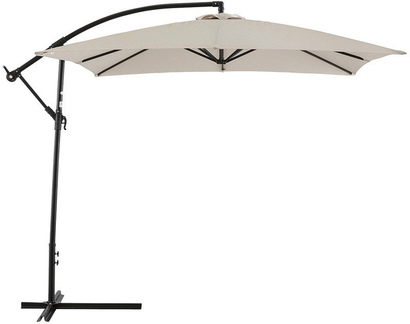 Hespéride Parasol déporté carré Hawaï 2,50 x 2,50 m sable