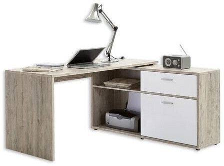 FMD Corner Desk Diego sand oak/white