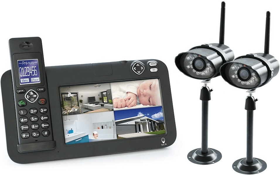 SCS Sentinel Kit vidéosurveillance téléphone DECT 2 caméras