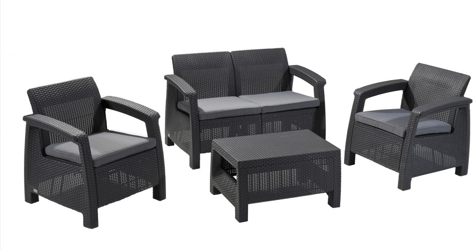 Allibert Corfu lounge set graphite