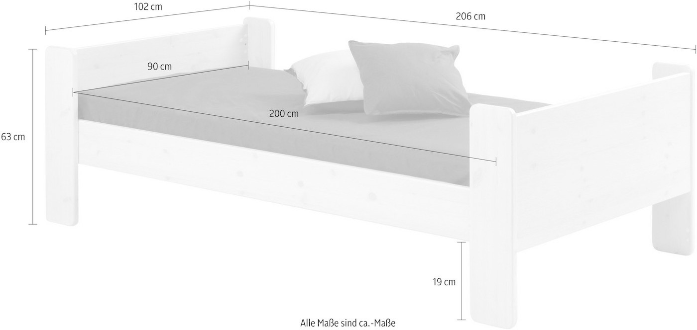 Steens for Kids Single Bed pine white