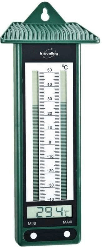 Inovalley Thermomètre mini-maxi électronique vert