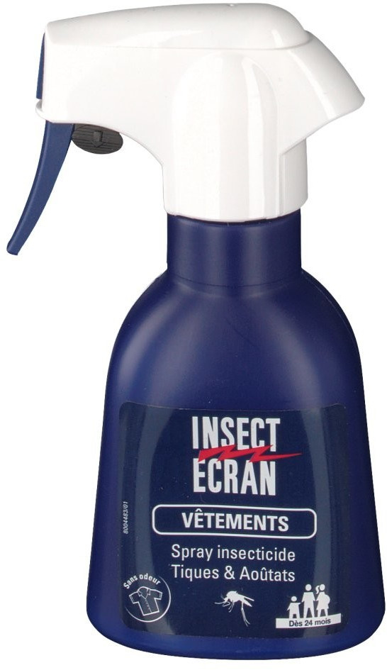 INSECT ECRAN Spray insecticide vêtements tiques et aoûtats (200 ml)